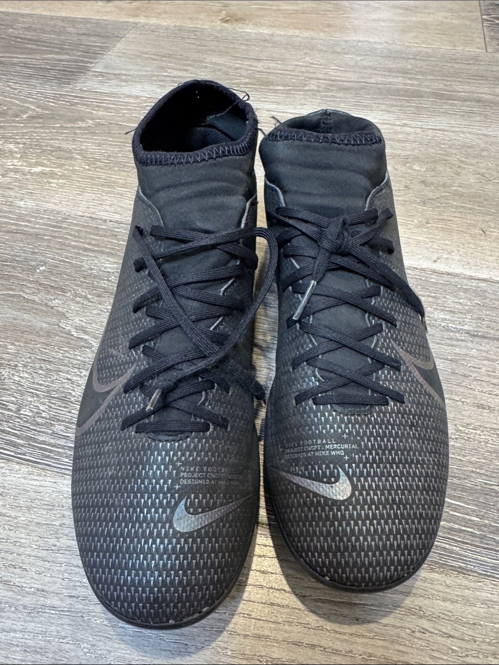 Nike Black Men's Mid-Top Football Shoes